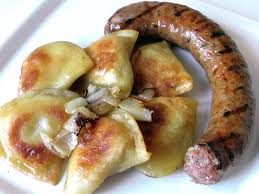 sausage and perogy